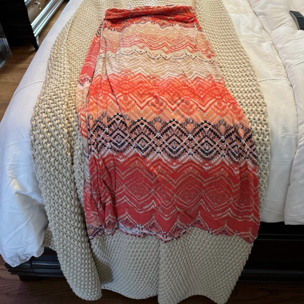 Joe B Vibrant Orange and Pink Skirt